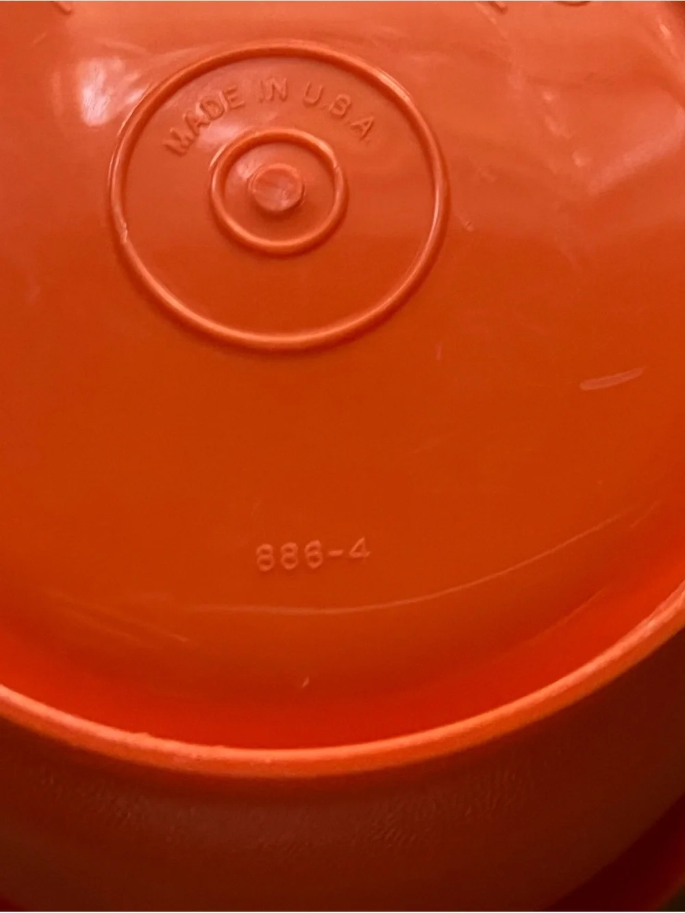 Vintage Tupperware Orange Servalier Bowl #886-4 Replacement Container No Lid USA